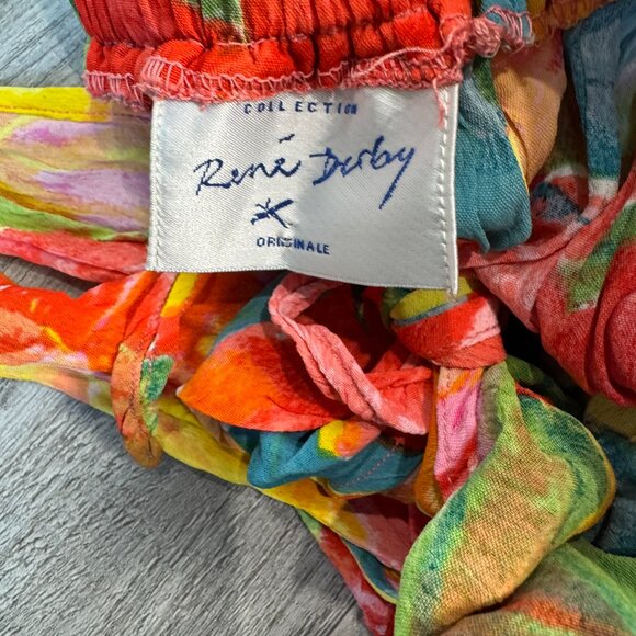 Rene Derby Multicolor Floral Sundress Sleeveless Back Cutout K23 fairycore - Picture 6 of 7